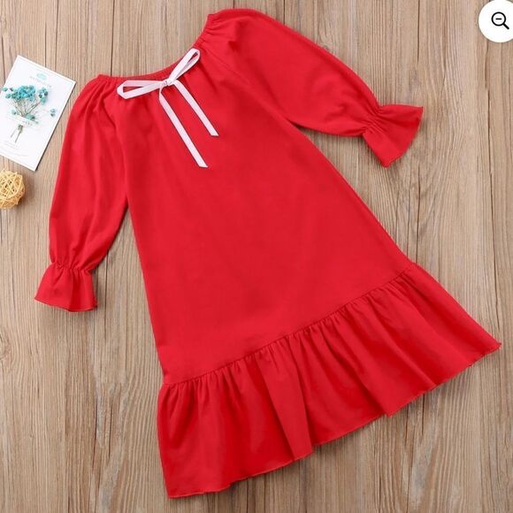 Coralup Princess red Christmas night gown 100% cotton - Picture 1 of 6